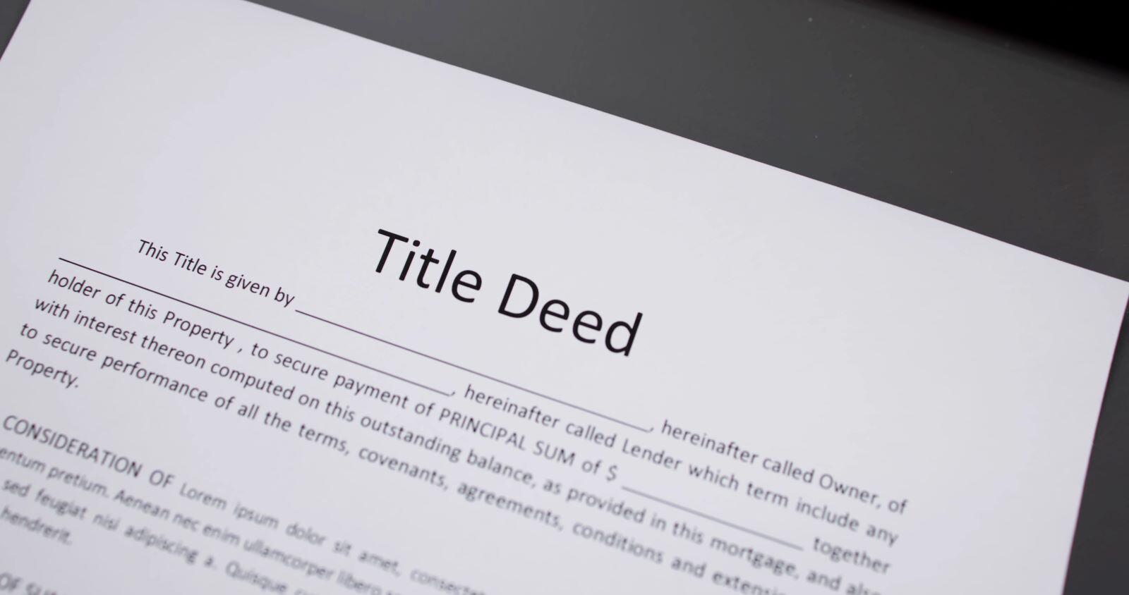 Dubai Title Deed Transfer